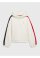 Cable Knit MIx Half-Zip Sweatshirt Ivory Petal 104