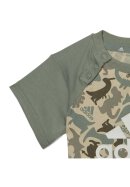 Allover-Print Dinosaurier T-Shirt & Short Set Silver Green/Sand Strata/White 104