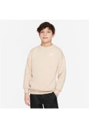 Club Fleece Sweatshirt Sanddrift/White 122/128
