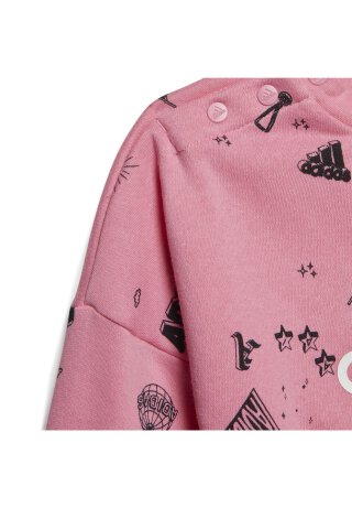 adidas Sportswear Brand Love Jogginganzug Bliss Pink / Black / Carbon 62