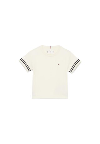 Ruffle Rib Knit Top T-Shirt Calico 110