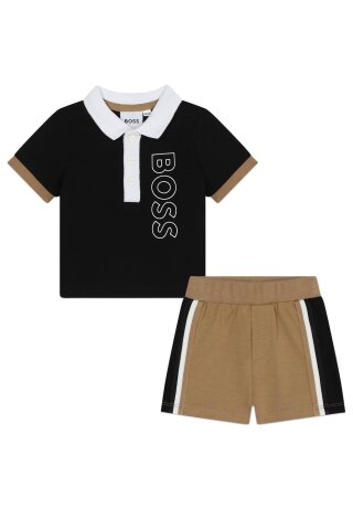Poloshirt & Short Set Black 56