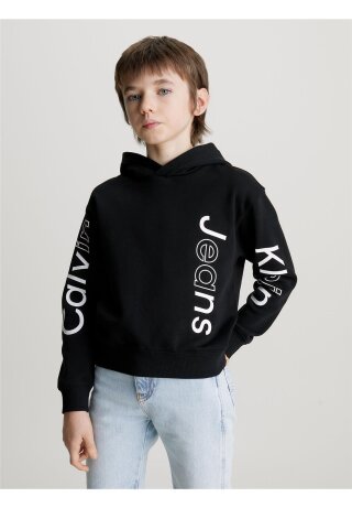 Maxi Inst. Logo Relaxed Hoodie Ck Black 104