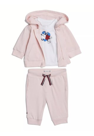 Baby Flag Pique Jogginganzug & T-Shirt Set Whimsy Pink 56