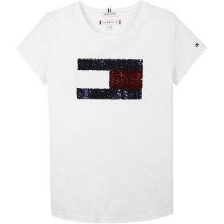 T-Shirt mit Pailletten Weiß 116