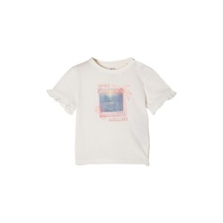 Bedrucktes Shirt mit Rüschen Weiß 68