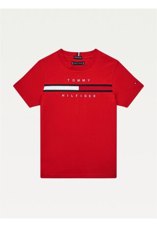 FLAG RIB INSERT T-Shirt Deep Crimson 86