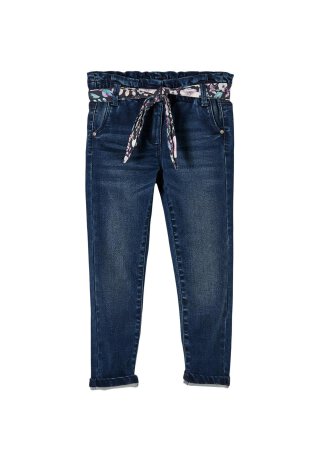 Jeans mit Stoffgürtel Dark Blue Stretched Denim 92