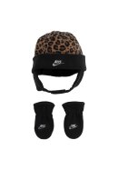 Leopard Trapper Mütze mit Handschuh