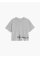Mixed Monogram Cut Off T-Shirt Light Grey Heather 104