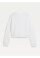 Cropped Fit Sweatshirt mit Aufgestricktem Logo White 140