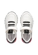 Low Cut Lace-Up Velcro Sneaker White/Grey/Black 25