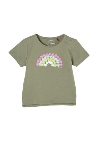 s.Oliver T-Shirt Regenbogen 50/56 Khaki/Oliv