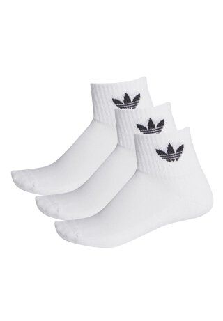 Mid Ankle Socken 3er Pack White/White/Black 34/36
