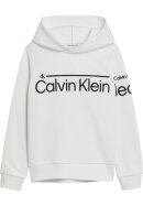 Institutional Lined Logo Hoodie Bright White 128