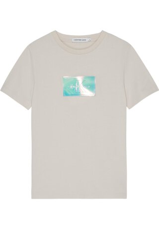 Iridescent Badge T-Shirt Eggshell 116