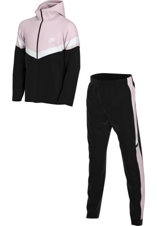 Trainingsanzug Black/Pink Foam/White/White 122/128
